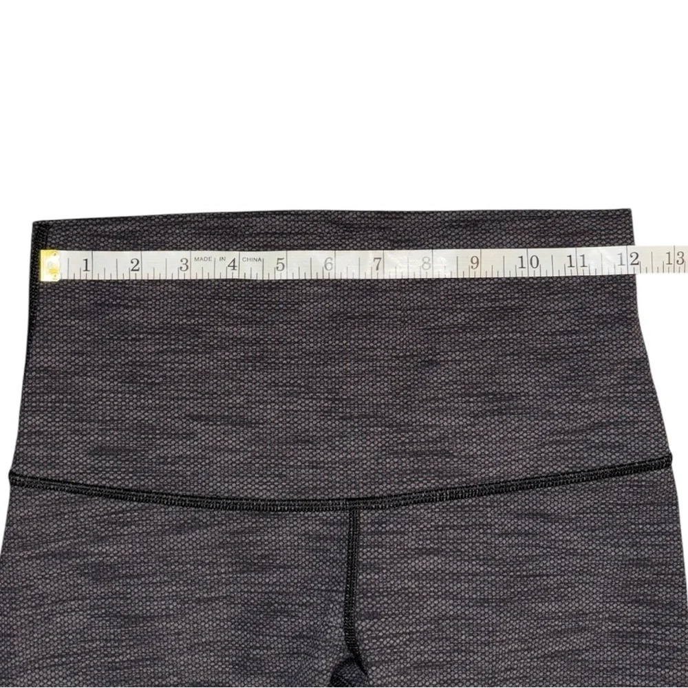 Lululemon Wunder Under High Crop Heather Black Sz 6